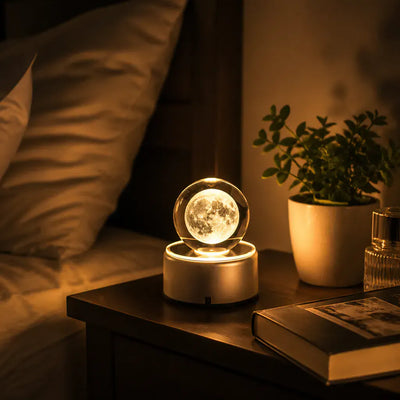 3D Moon Crystal Ball 70MM