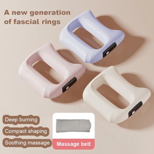 Fascia Flow Ring Multi-functional Vibration Massager with Relaxation Belt - White