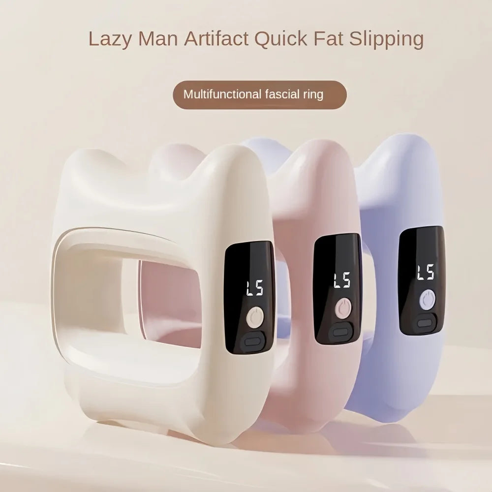 Fascia Flow Ring Multi-functional Vibration Massager with Relaxation Belt - White
