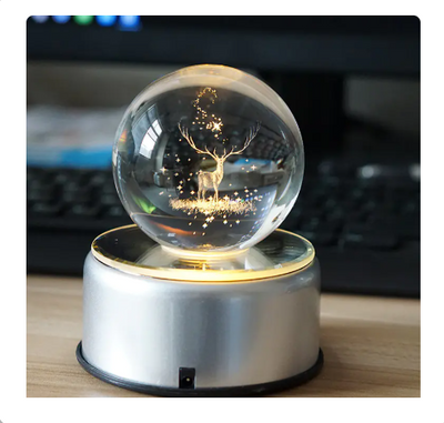 3D Moon Crystal Ball 70MM