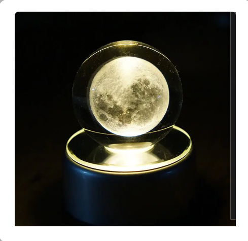 3D Moon Crystal Ball 70MM