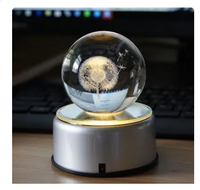 3D Moon Crystal Ball 70MM