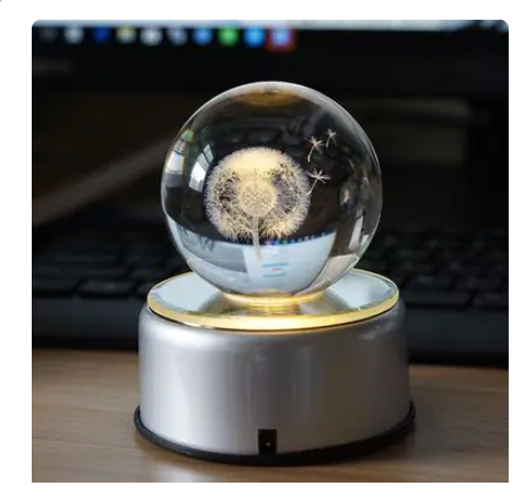 3D Moon Crystal Ball 70MM