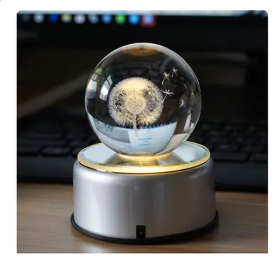 3D Moon Crystal Ball 70MM