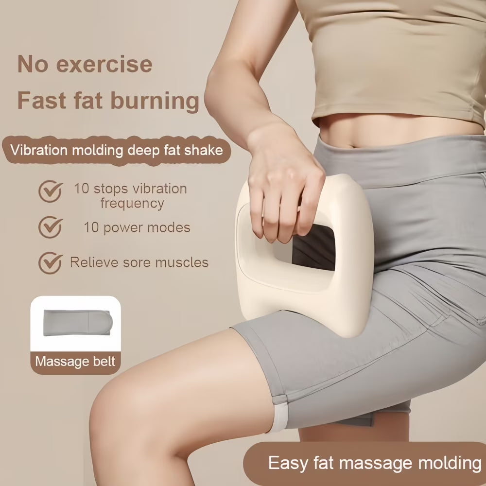 Fascia Flow Ring Multi-functional Vibration Massager with Relaxation Belt - White