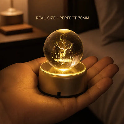 3D Moon Crystal Ball 70MM